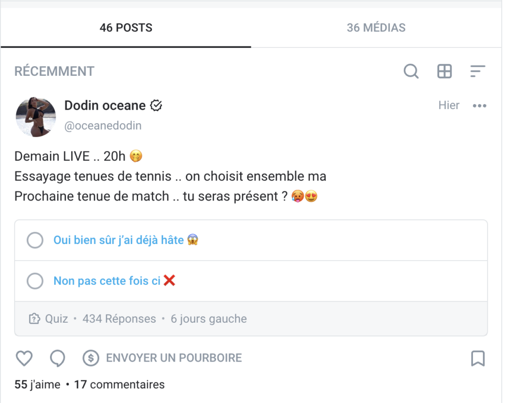 OnlyFans, Océane Dodin et l’avenir de la monétisation conversationnelle 2 Capture decran 2025 12 30 a 12.16.33