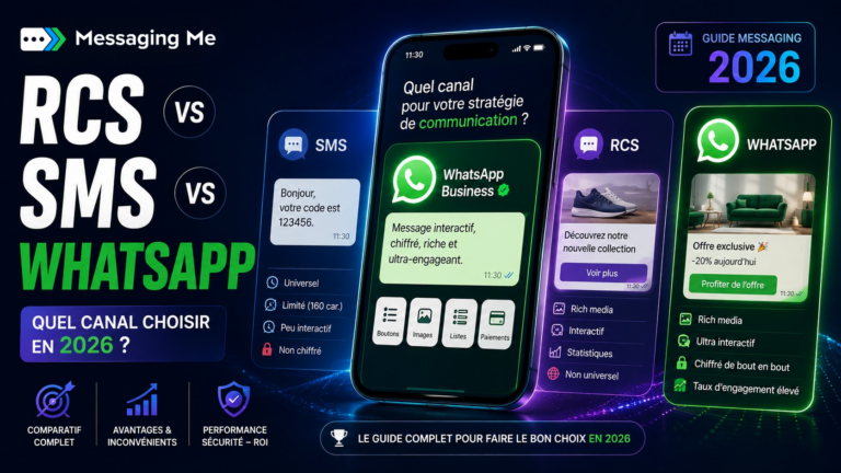 Guide Messaging 2026 : RCS, SMS ou WhatsApp ? Comparatif complet. 1 5