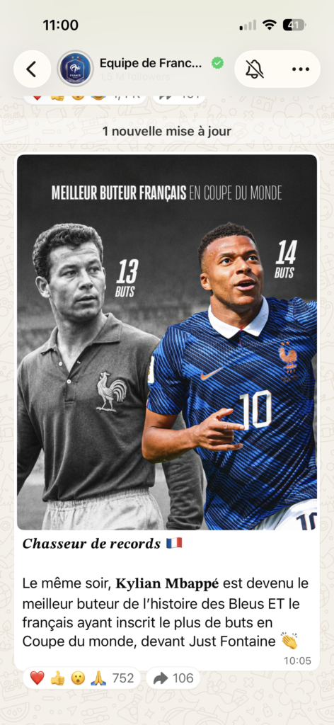 ⚽ Le saviez-vous ? L'équipe de France de football est sur WhatsApp ! 1 IMG 6946
