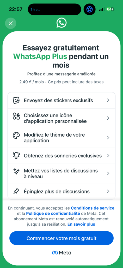 WhatsApp Plus est disponible : la messagerie passe au payant pour 2,49 € par mois 1 WhatsApp Plus