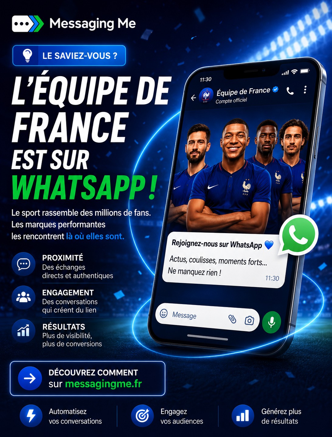 l'équipe de France est sur WhatsApp
