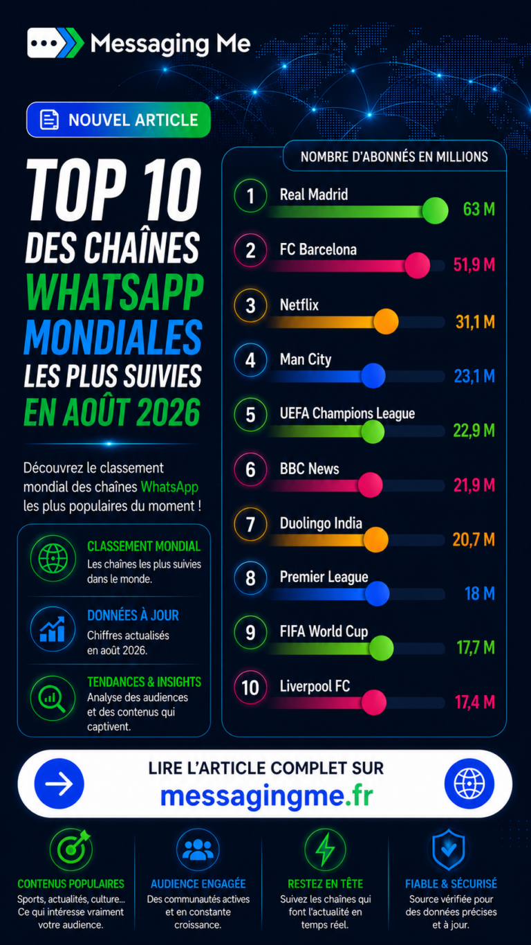 Top 10 Most Popular WhatsApp Channels Worldwide — August 2026 1 august global