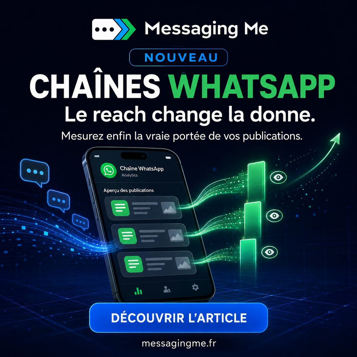 messaging me publicite chaines whatsapp